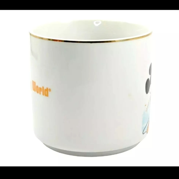 Vintage Walt Disney World Mickey Mouse Castle Coffee Mug Tea Cup Japan Gold Rim - Picture 5 of 5